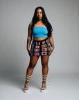 Women Knitted Crochet Skirt/Bucket Hat