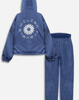 Weleba Plus Size Blue Windbreaker