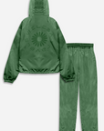 Weleba Plus Size Green Windbreaker