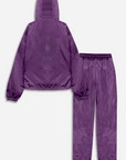 Weleba Plus Size Purple Windbreaker