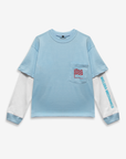 Baby Blue Double Layered Auto Repair Tee