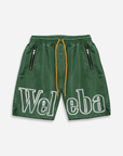 Weleba Green Nylon Shorts