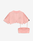 Women Miami Pink Travelers Cropped Set