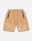 Weleba Beige Nylon Shorts