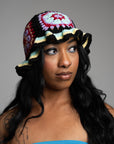 Women Knitted Crochet Skirt/Bucket Hat