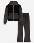Oregon Black Velour Set