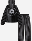 Weleba Striped Windbreaker Set