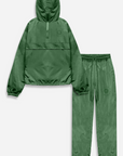 Weleba Plus Size Green Windbreaker