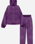 Weleba Plus Size Purple Windbreaker