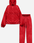 Weleba Plus Size Red Windbreaker