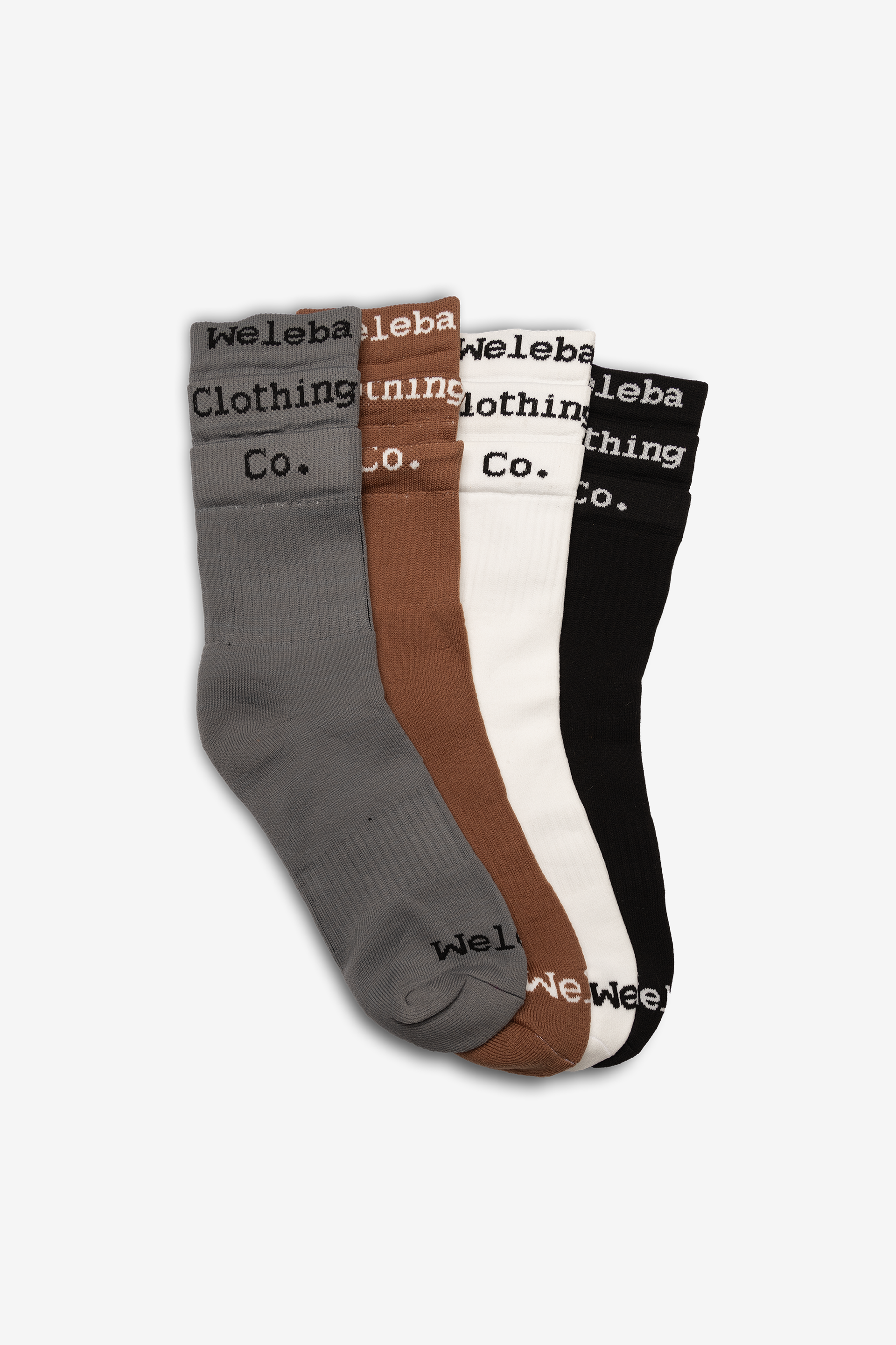 Weleba Stacked Triple Layer Crew Socks