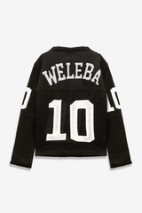 Weleba Long Sleeve Knit Mesh Classic Football Jersey
