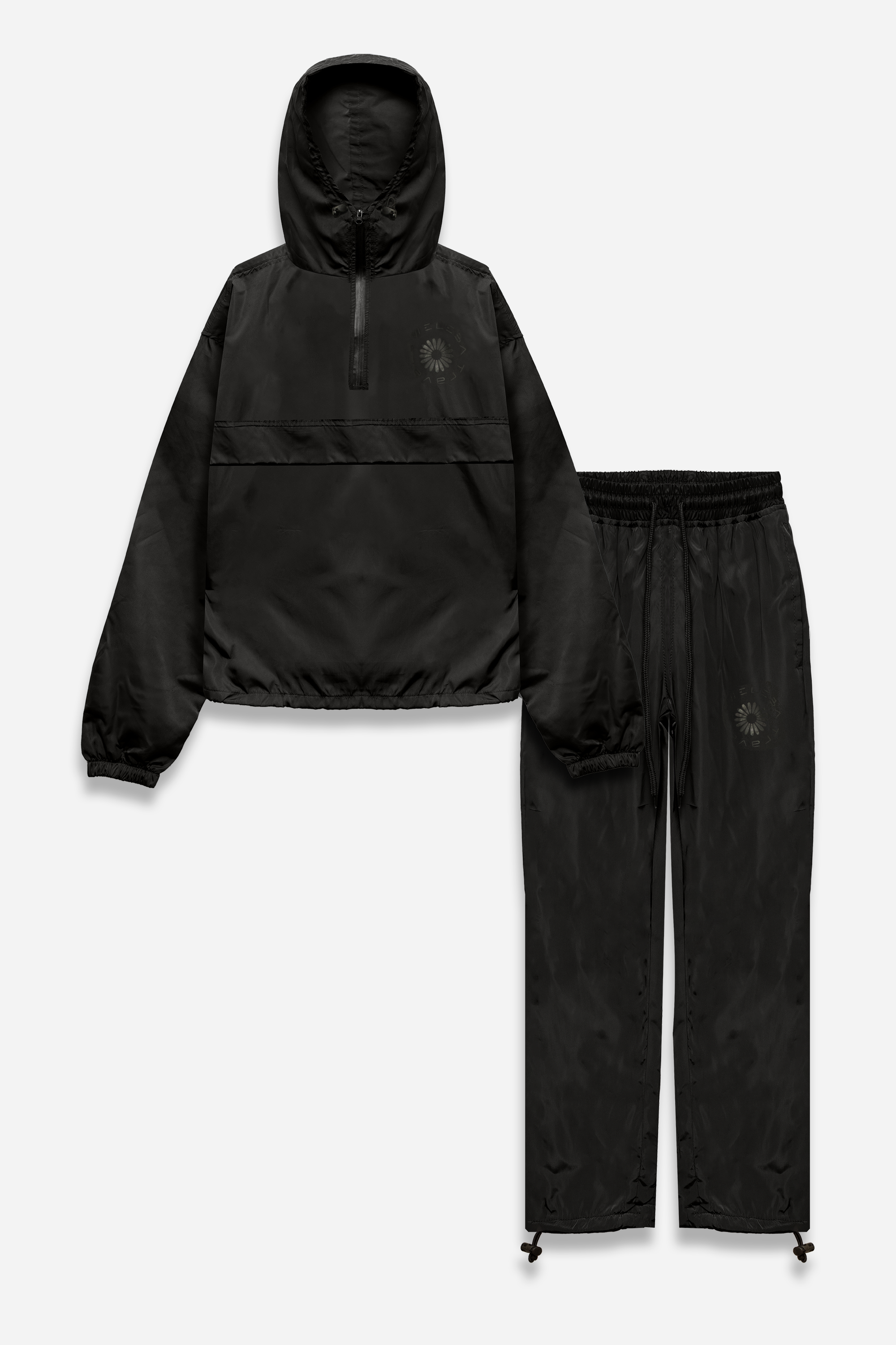 Weleba Black Windbreaker