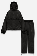 Weleba Black Plus Size Windbreaker