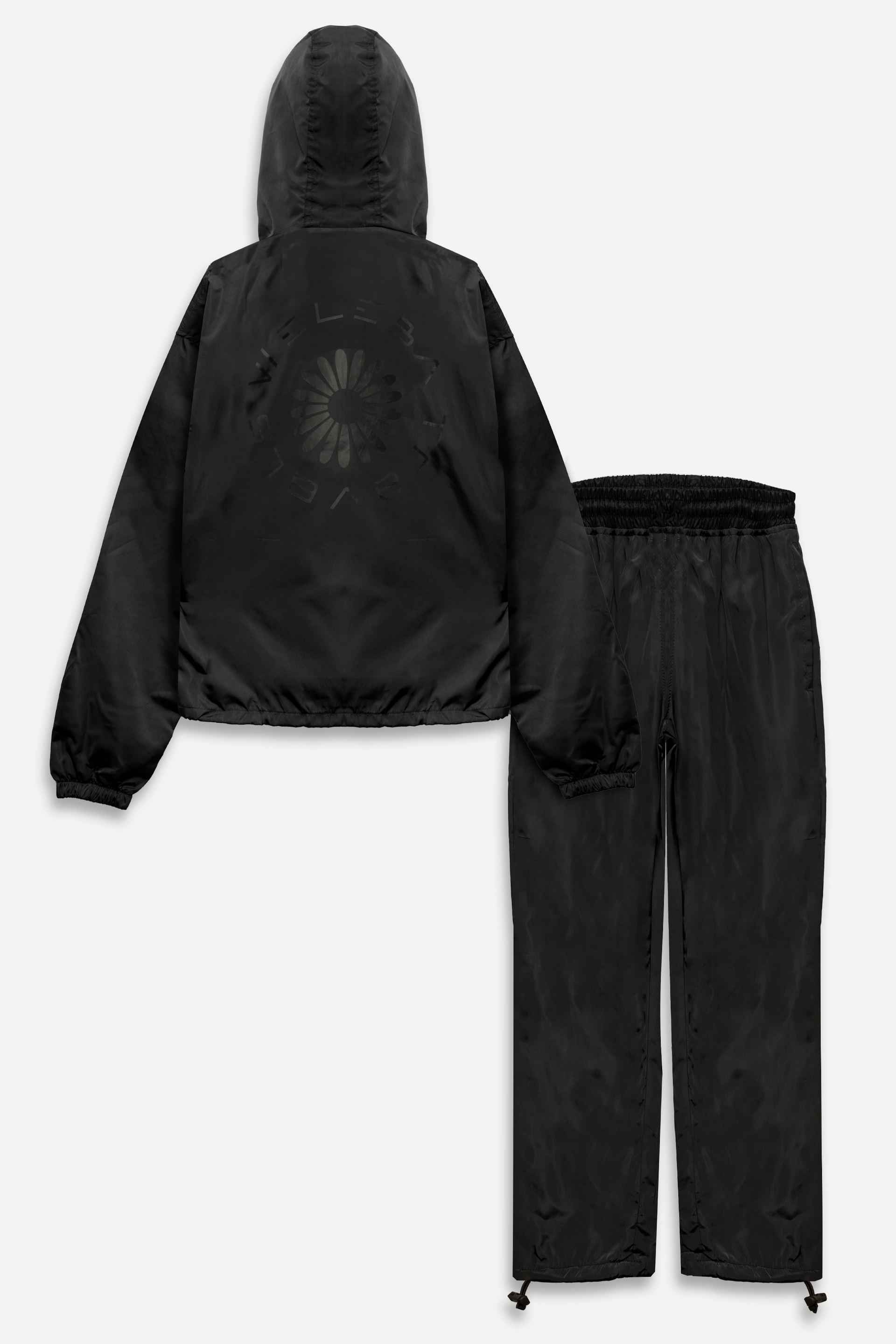 Weleba Black Plus Size Windbreaker