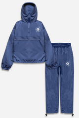 Weleba Plus Size Blue Windbreaker