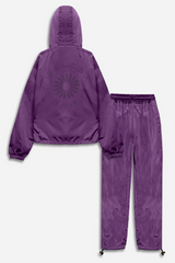 Weleba Plus Size Purple Windbreaker