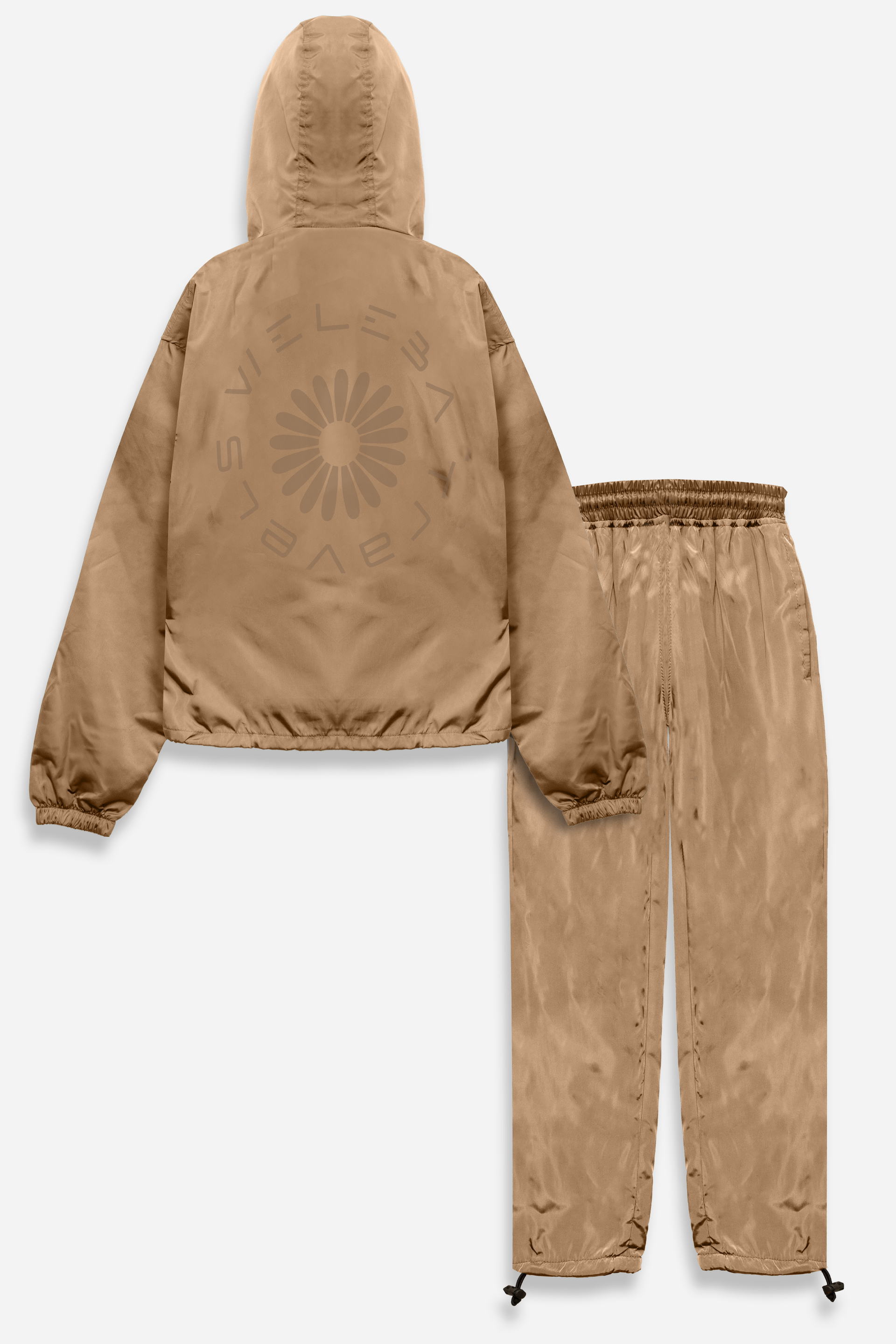 Weleba Plus Size Tan Windbreaker