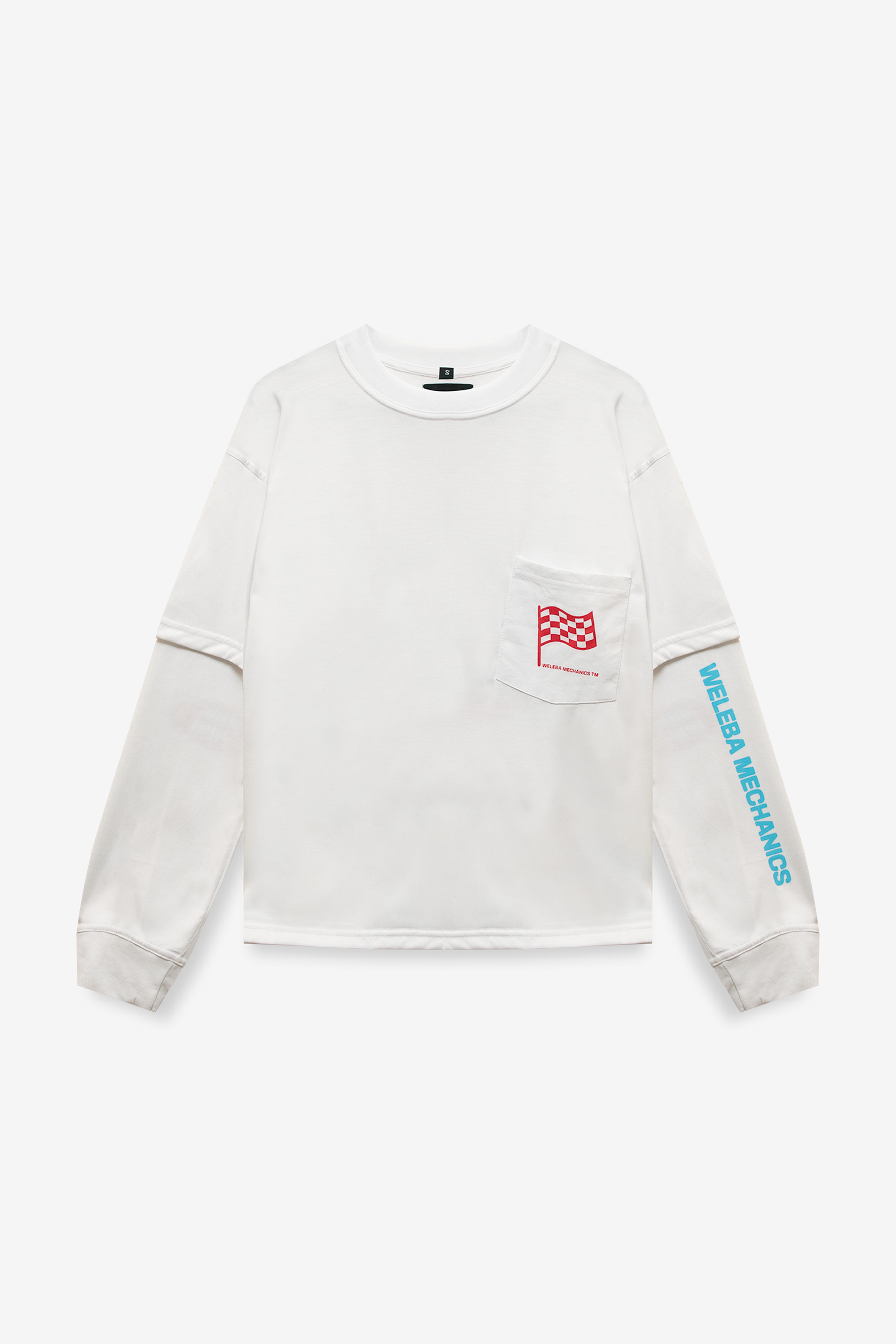 White Double Layered Auto Repair Tee