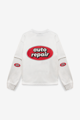 White Double Layered Auto Repair Tee