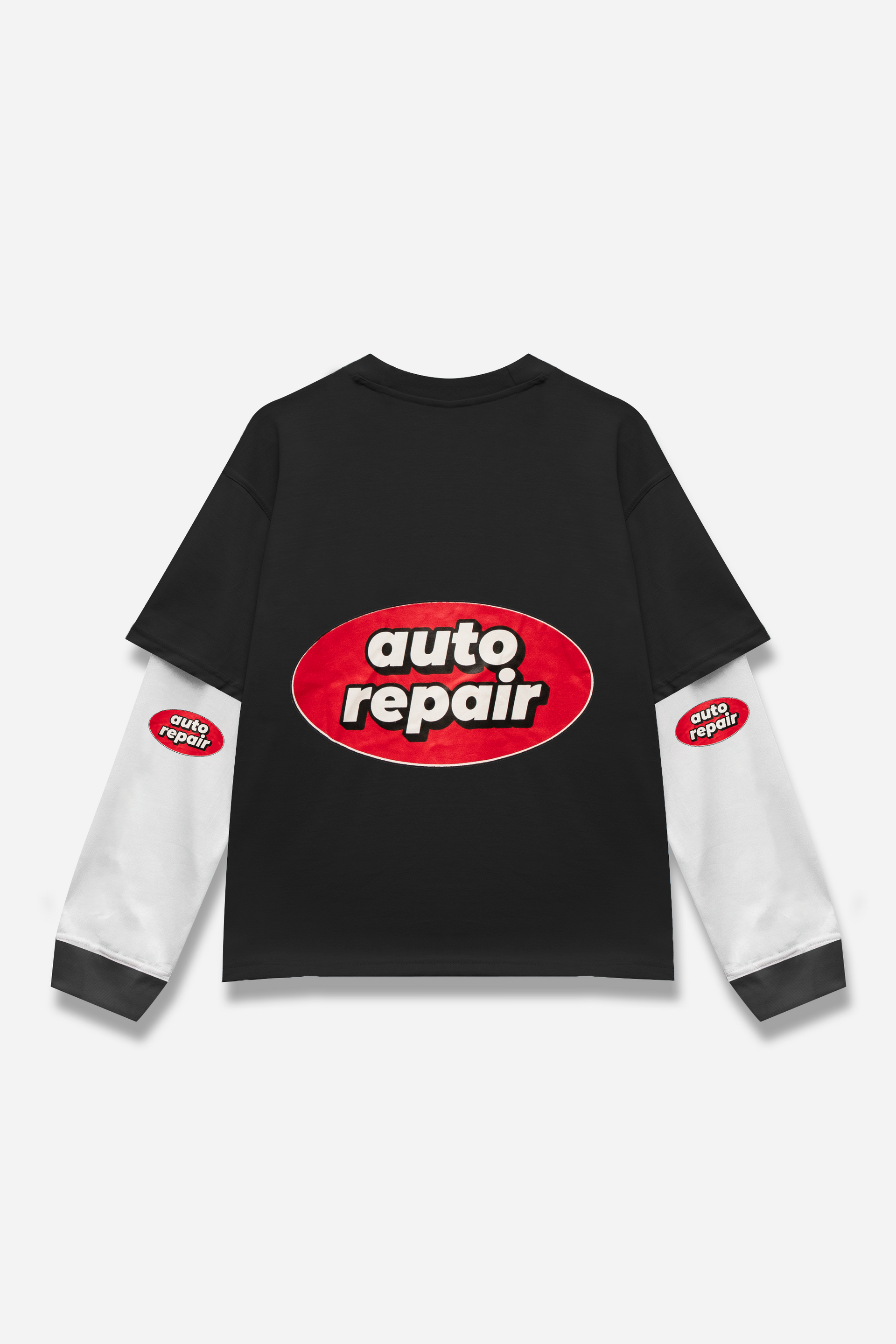 Black Double Layered Auto Repair Tee