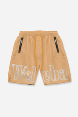 Weleba Beige Nylon Shorts