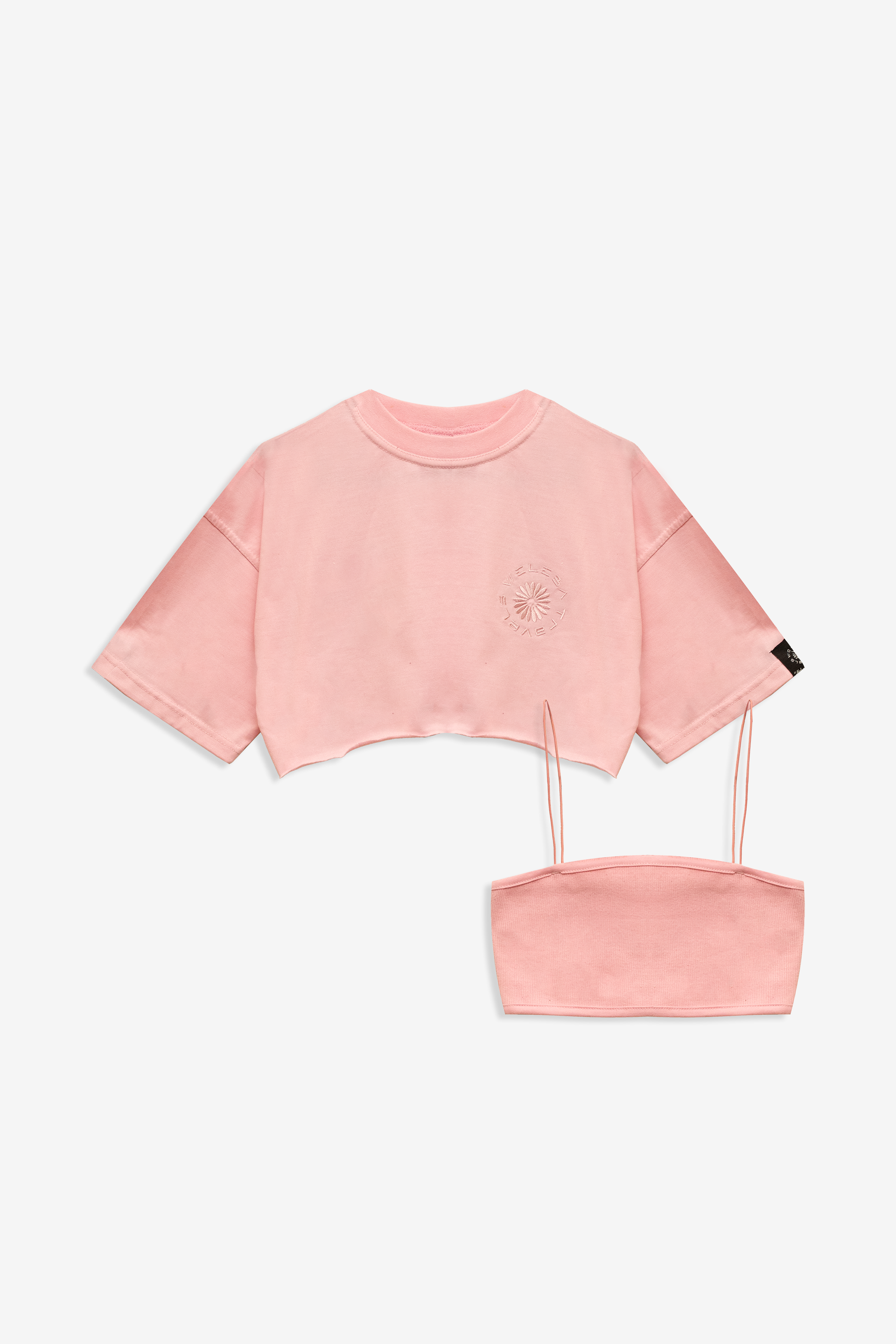 Women Miami Pink Travelers Cropped Set