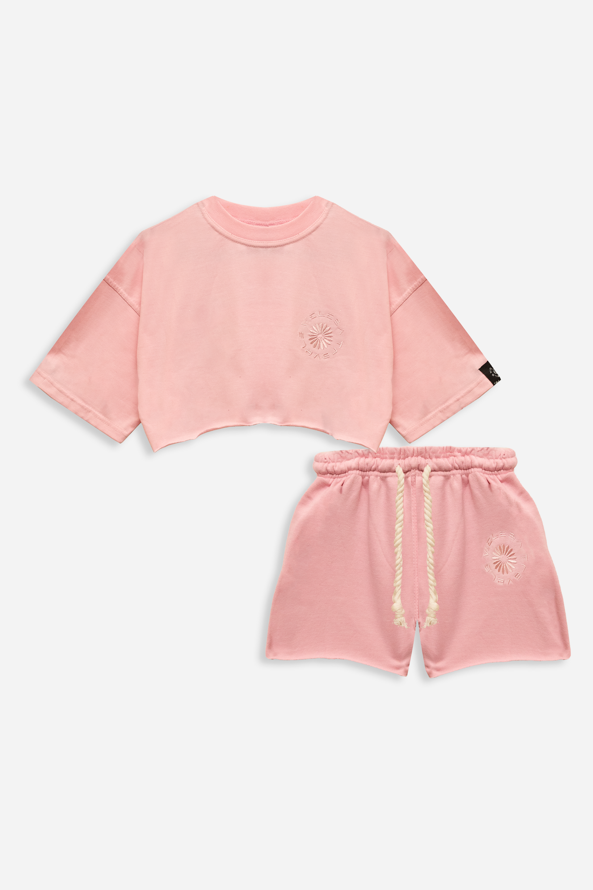 Women Miami Pink Travelers Cropped Set